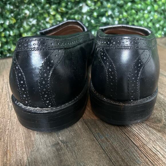 ⁀➷ Allen Edmonds Men’s Leather Tassel Black Loafers Shoes 9 1/2 B (B-845) - Picture 6 of 8